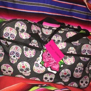 New Betsey sugar skulls muertos luggage bag